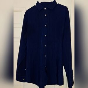 Mizzen+Main Deep Blue Casual Button Down Shirt